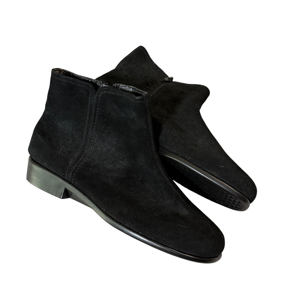 NEW Aerosoles Sueded Ankle Boots Double Trouble 2 Women Size 8.5 Black